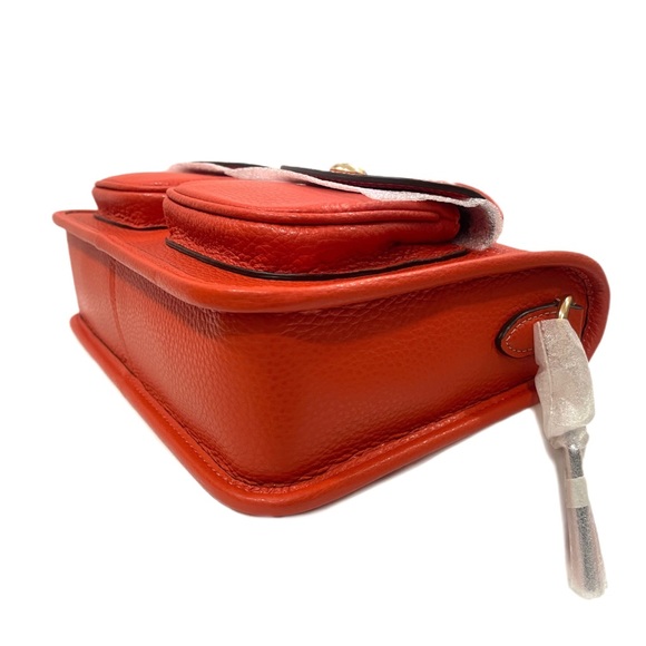 COACH Pennie Crossbody With Coin Case Gold/Mango Leather Style C5778 - Picture 10 of 14